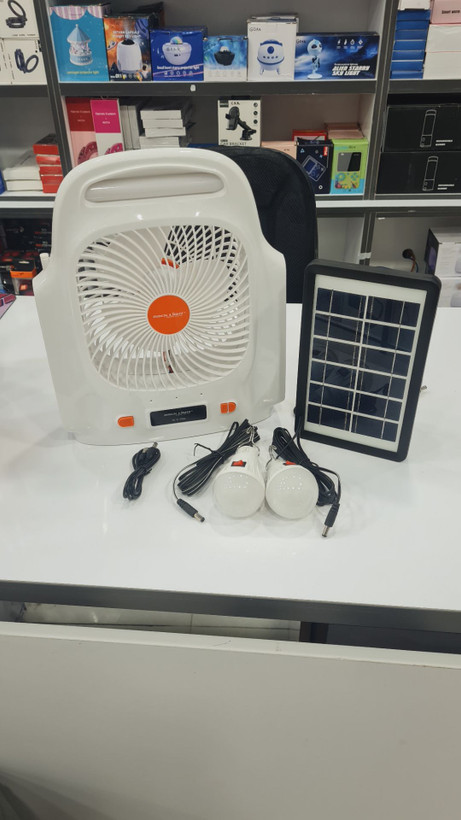 پنکه خورشیدی شارژی راک لایت مدلRock Light Rechargeable SOLAR fan RL-F-7094