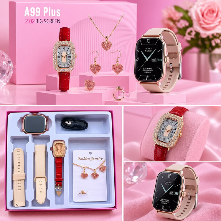 ساعت هوشمند مدل A99 plus با زیورالات